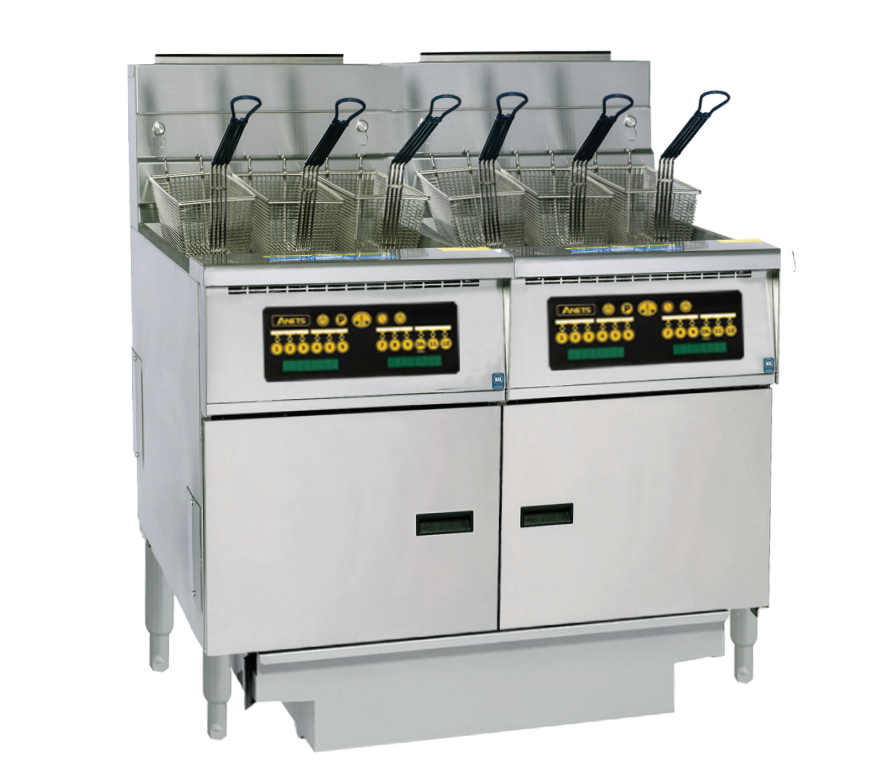 Anets FDAGP275C | Platinum 75 Series | Gas Fryer with Computer Control | 2 Filter Drawer System | Drawer Fryers
