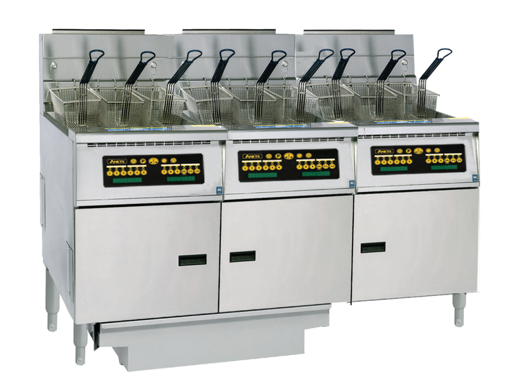 Anets FDAGP375C | Platinum 75 Series | Gas Fryer with Computer Control | 3 Filter Drawer System | Drawer Fryers