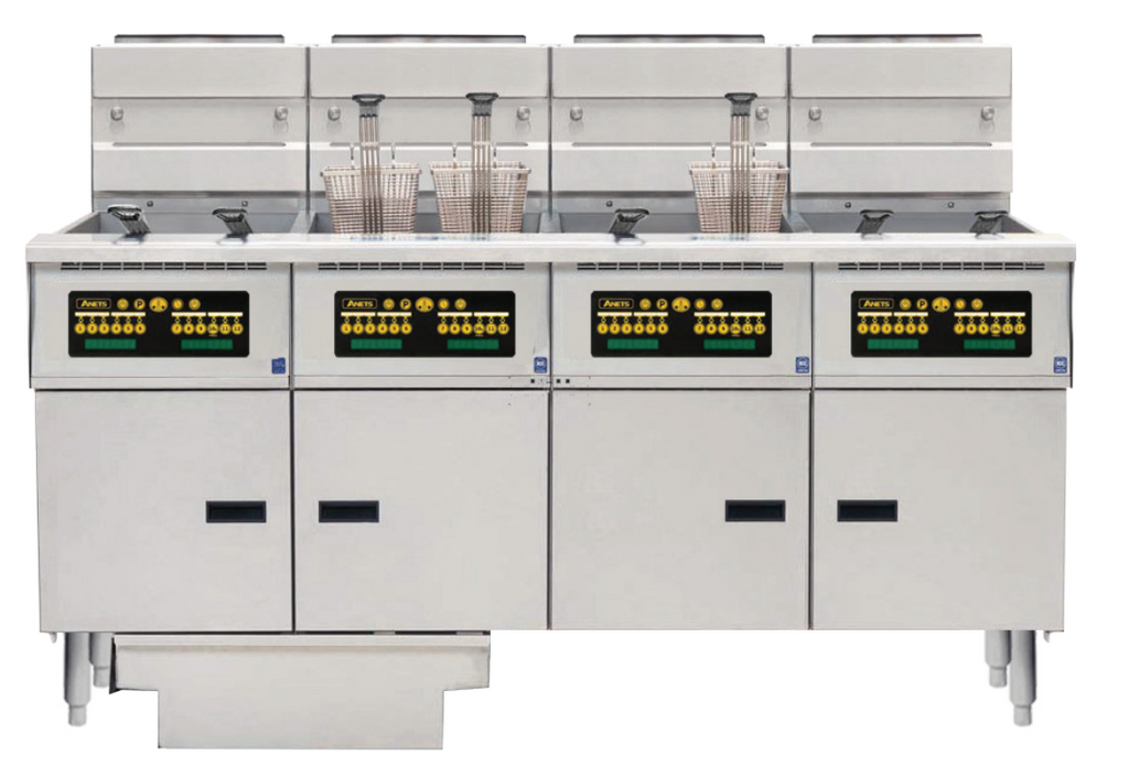 Anets FDAGP455C | Platinum Series | Gas Fryer with Computer Control | 4 Filter Drawer System | Drawer Fryers
