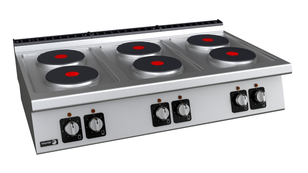 FED C-E760 | Fagor Kore 700 Series | Bench Top | 6 Electric Burners | Cooktop Burner