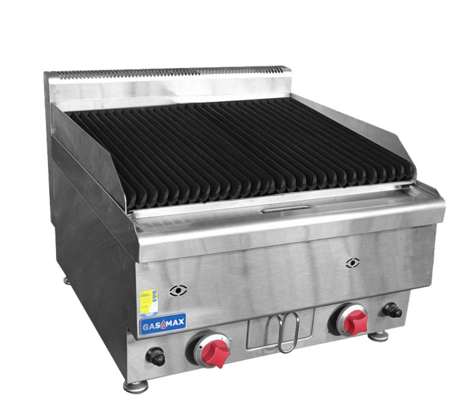FED JUS-TRH60ELPG | GasMax Benchtop | 2 LPG Burner Chargrill | Stainless Steel | LPG Chargrill