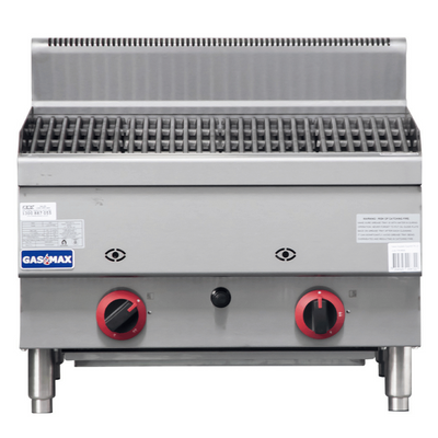 FED JUS-TRH60E | GasMax Benchtop | 2 Burner Chargrill | Stainless Steel | Chargrill