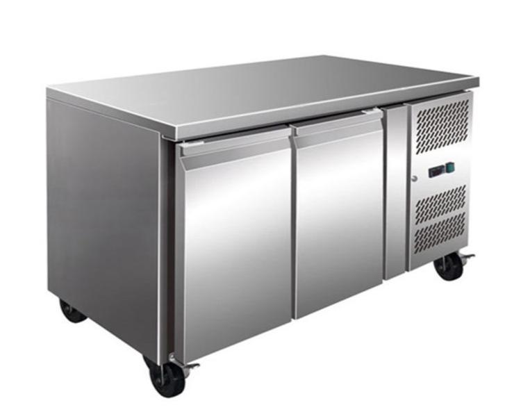 FED PA2100TNC | 2 Solid Door | Refrigerated | Passthrough Ventilated | PA Central Counter | Workbench Fridge | 390L