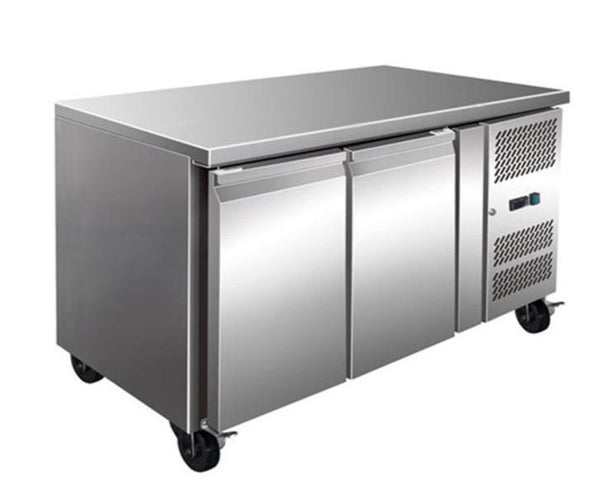 FED PA2100TNC | 2 Solid Door | Refrigerated | Passthrough Ventilated | PA Central Counter | Workbench Fridge | 390L