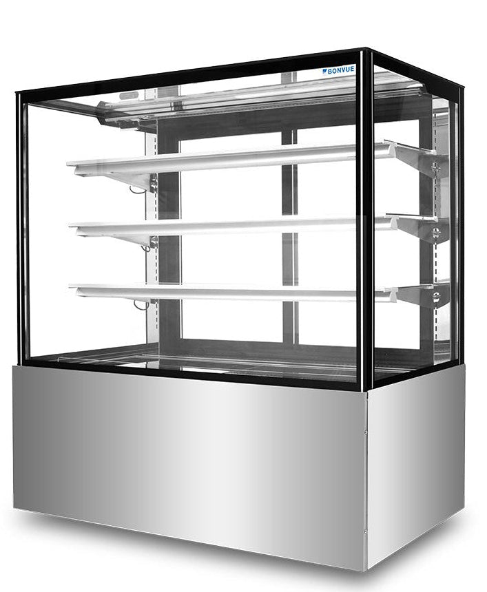 FED SF840V | Bonvue Squared Temper Glass | 3+1 Tier  | Cake Display