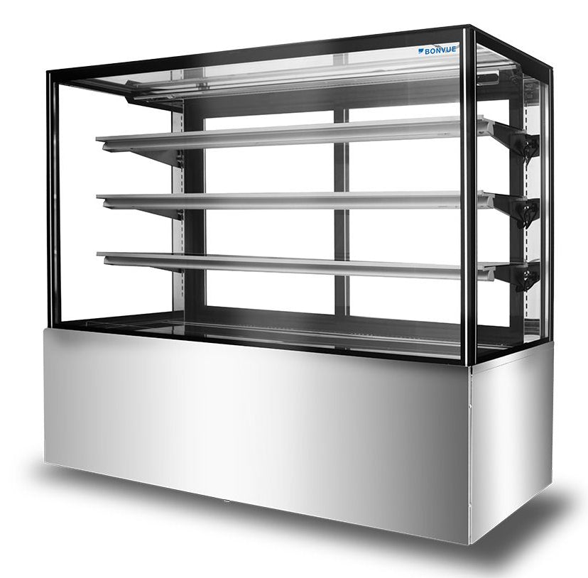FED SF850V | Bonvue Squared Temper Glass | 3+1 Tier  | Cake Display