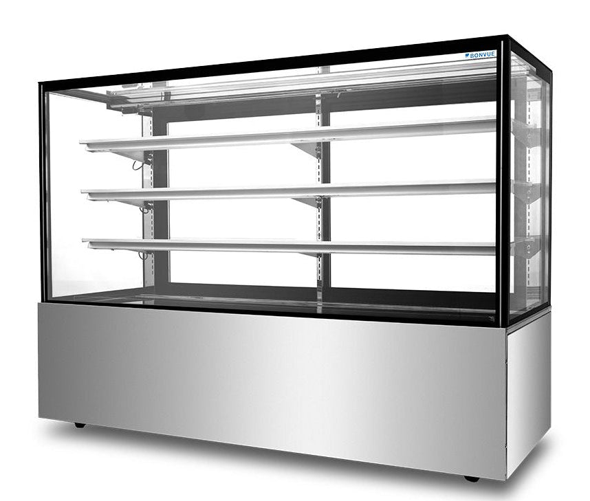 FED SF860V | Bonvue Squared Temper Glass | 3+1 Tier  | Cake Display