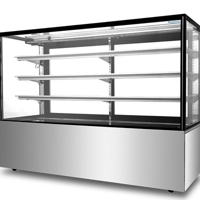 Bonvue SF860V | Squared Temper Glass | 3+1 Tier  | Cake Display
