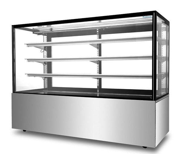 FED SF860V | Bonvue Squared Temper Glass | 3+1 Tier  | Cake Display