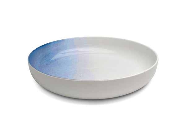 Figgjo FG-1711HHSKYBA | Klassik Tray | High Edge | White | w Skygge Spray in Blue | 35 Ꝋ x 6.4 H CM | 4.5L