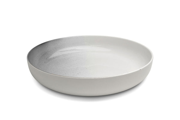 Figgjo FG-1711HHSKYSV | Klassik Tray | High Edge | White | w Skygge Spray in Black | 35 Ꝋ x 6.4 H CM | 4.5L