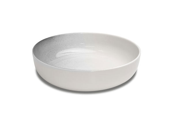 Figgjo FG-1712HHSKYSV | Klassik Tray | High Edge | White | W Skygge Spray in Black | 30 Ꝋ x 7.2 H CM |3.8L