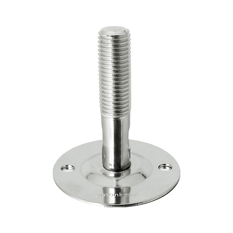 3monkeez FH-11 Stainless Steel Disc Foot, 105mm Stem, M16 - 50mm Dia Disc