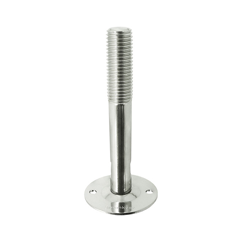 3monkeez FH-13 Stainless Steel Disc Foot, 70mm Stem, M16 - 65mm Dia Disc