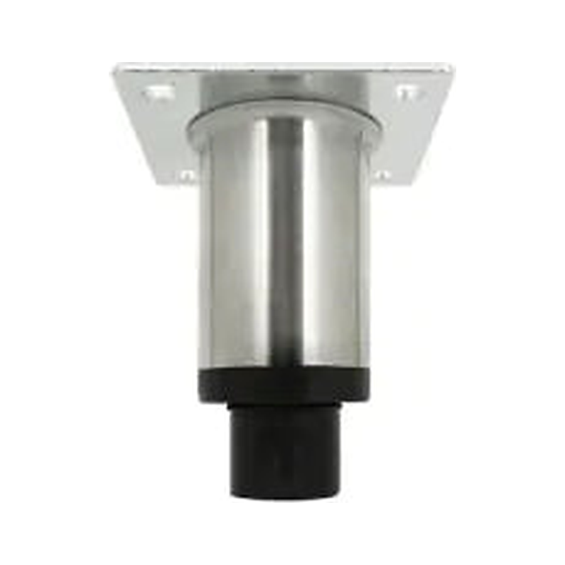 3monkeez FH-46-Z/P Stainless Steel Adj, Leg With Mounting Plate, 124mm-153mm O/A Height - Z/P Plate
