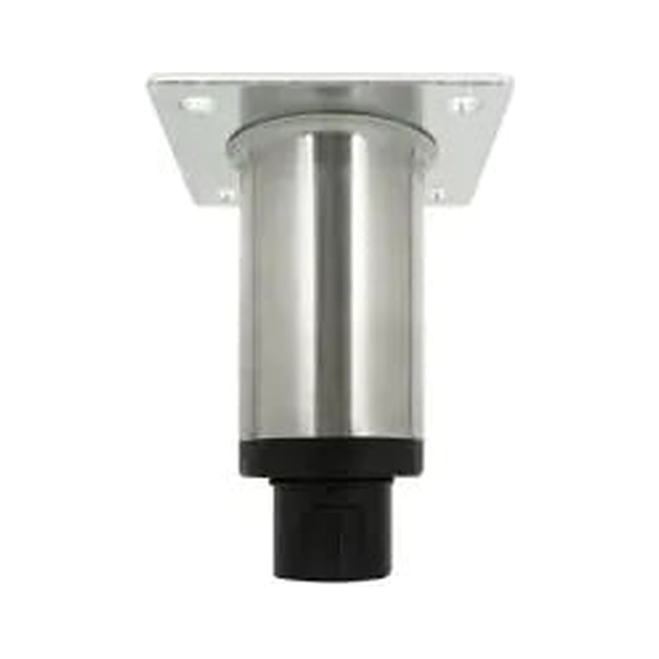 3monkeez FH-47-Z/P Stainless Steel Adj, Leg With Mounting Plate, 150mm-177mm O/A Height - Z/P Plate