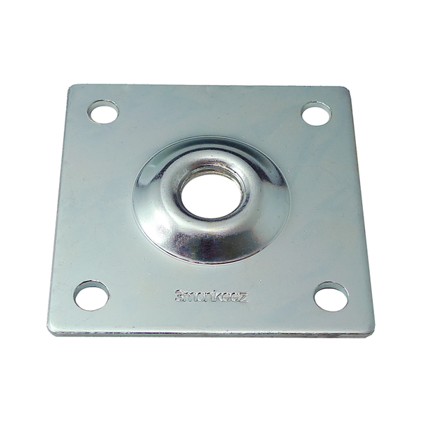 3monkeez FH-51 Zinc Plated Mounting Plate, 88mm x 88mm x 2.8mm - Stainless Steel Plate