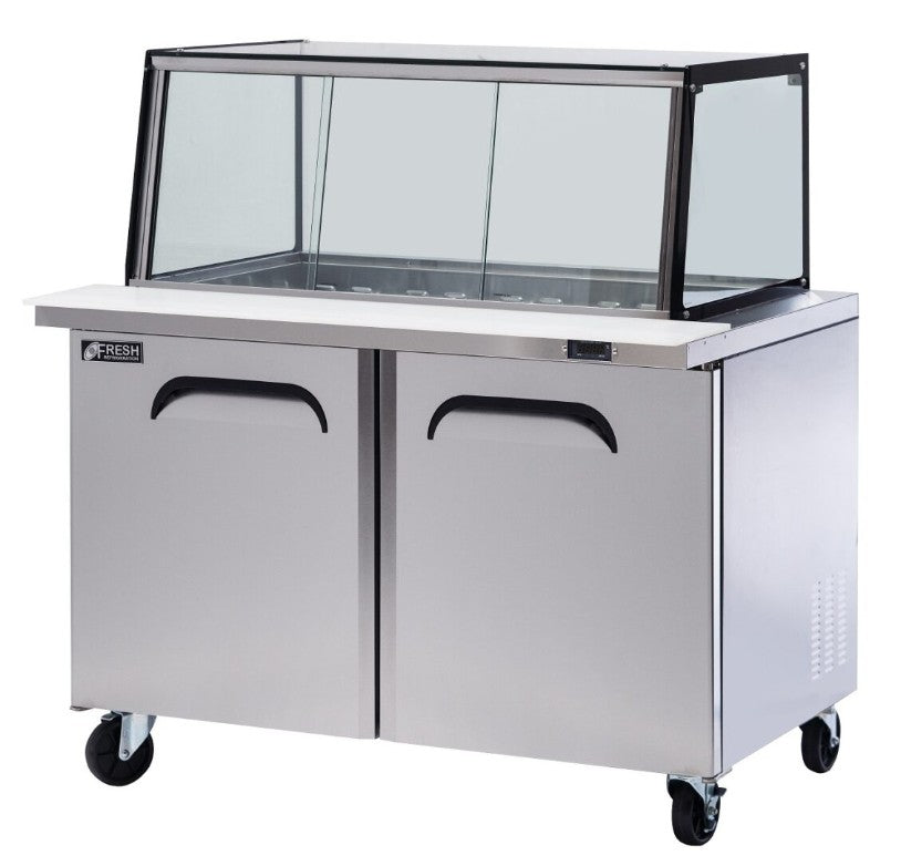 Fresh Refrigeration FMU-48GC | Glass Canopy Sandwich | Noodle Bar | Salad Prep Table