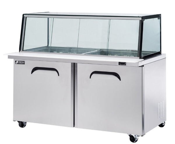 Fresh Refrigeration FMU-60GC | Glass Canopy Sandwich | Noodle Bar | Salad Prep Table