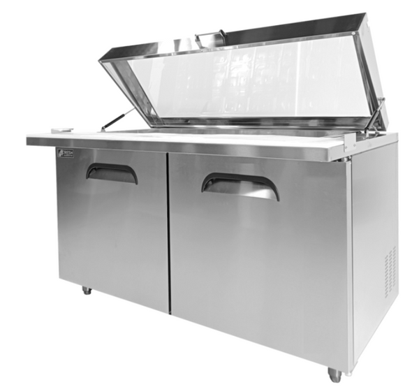 Fresh Refrigeration FMU-60GL | Glass Canopy Lift up | Glass Lid | Megatop Prep Table
