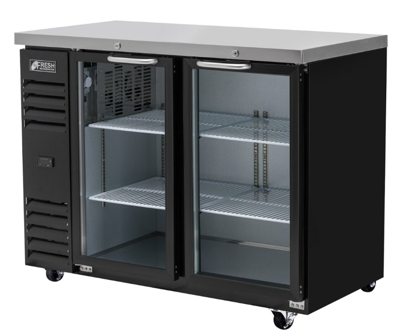 Fresh Refrigeration FNB-48BG | Narrow Back Bar | Glass Door| Back Bar Cooler | Back Bar Refrigerator