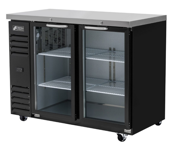 Fresh Refrigeration FNB-48BG | Narrow Back Bar | Glass Door| Back Bar Cooler | Back Bar Refrigerator