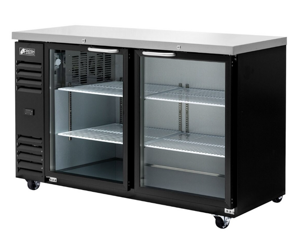 Fresh Refrigeration FNB-60BG | Narrow Back Bar | Glass Door| Back Bar Cooler | Back Bar Refrigerator