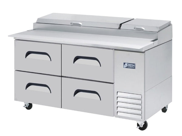 Fresh Refrigeration FPT-67-D2 | Pizza Prep Table | Prep Table Pizza