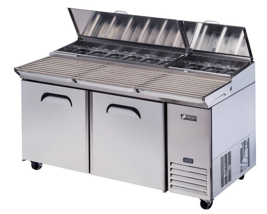 Fresh Refrigeration FPT-67G | Pizza Prep Table | Grill Top | Pizza Prep