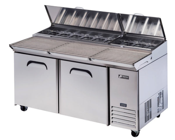 Fresh Refrigeration FPT-67G | Pizza Prep Table | Grill Top | Pizza Prep