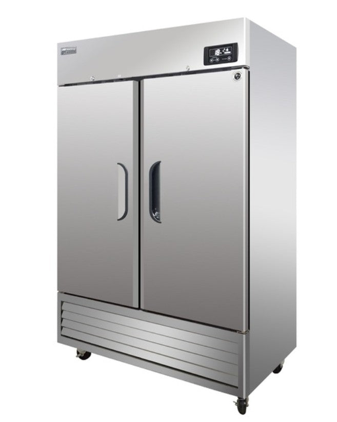 Fresh Refrigeration FRB-49RS | Bottom Mount Upright | 2 Doors | Upright Fridge