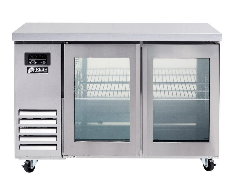 Fresh Refrigeration FT-1200RG | Side Mount Under Counter | Glass Door | Underbench Fridge