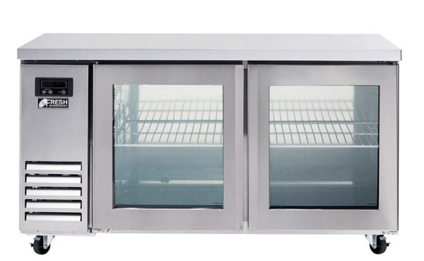 Fresh Refrigeration FT-1500RG | Side Mount Under Counter | Glass Door | Underbench Fridge