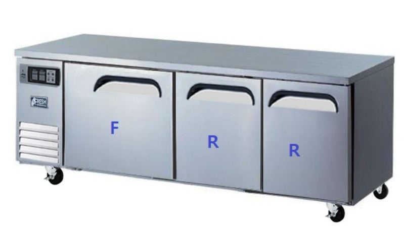 Fresh Refrigeration FT-1800RF | Side Mount Under Counter | Dual Temp | Underbench Freezer Fridge