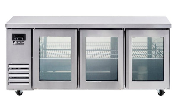 Fresh Refrigeration FT-2100RG | Side Mount Under Counter | Glass Door | Underbench Fridge