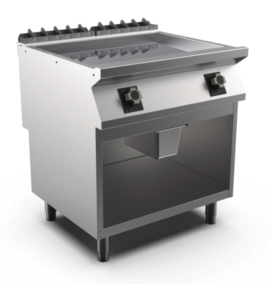  Frytop on open stand, Mareno FT98ELCG, 800mm, Chrome, Electric  
