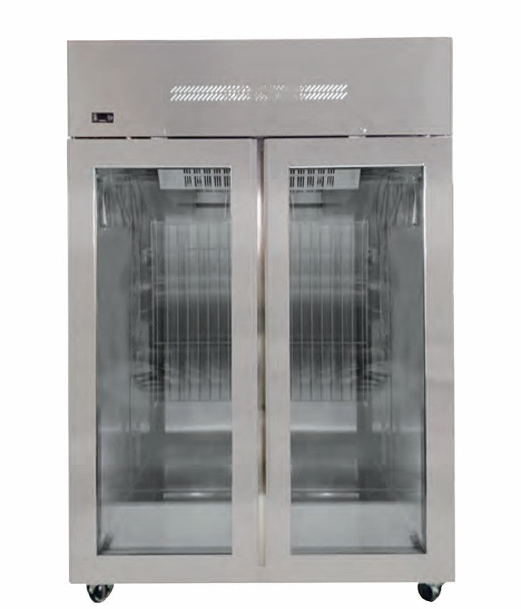 Fresh Refrigeration FTM-49RG | Glass Door | High Top Mount Upright | 2 Doors | Upright Fridge