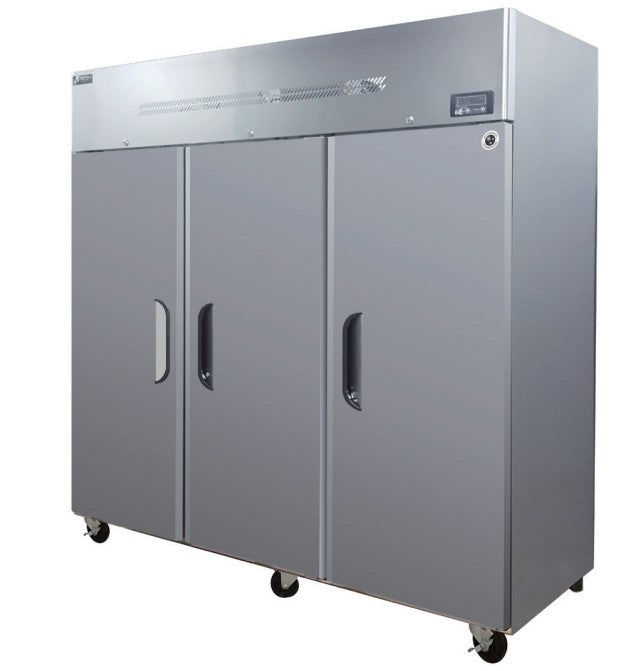 Fresh Refrigeration FTM-72RS | High Top Mount Upright | 3 Doors | Upright Fridge