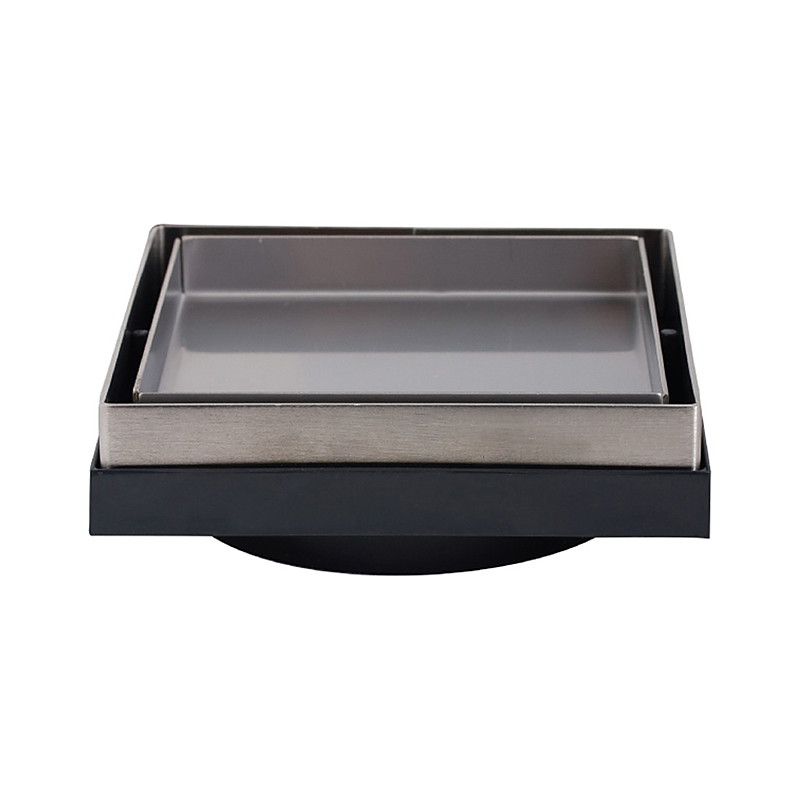 3monkeez FW-130TI-80 Tile Insert Point Drain 130mmL x 130mmW x 28.5mmH, Centre Outlet - 73.9mm O/L