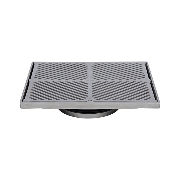 3monkeez FW-300S-150-316 300mm Square Floor Waste Only (No Strainers), Suits 150mm Pipe - Pipe. 316 Grade
