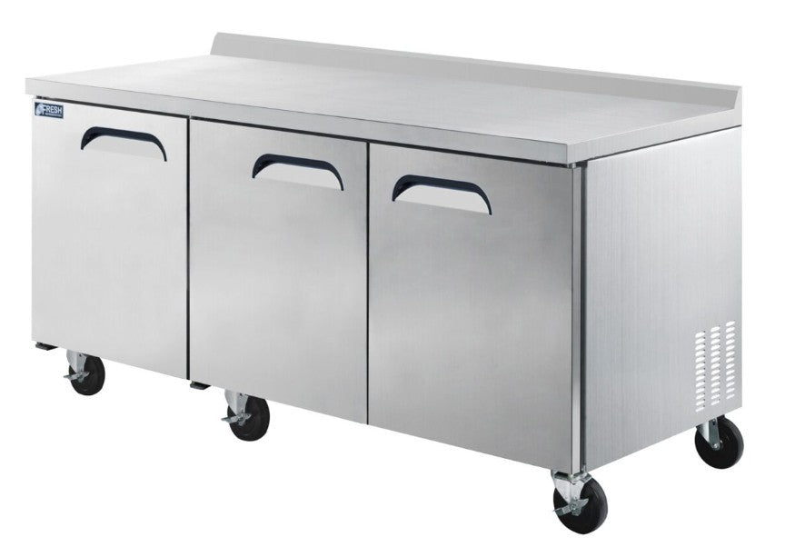 Fresh Refrigeration FWR-72 | Worktop Refrigerator | 3 Solid Doors | Fridge