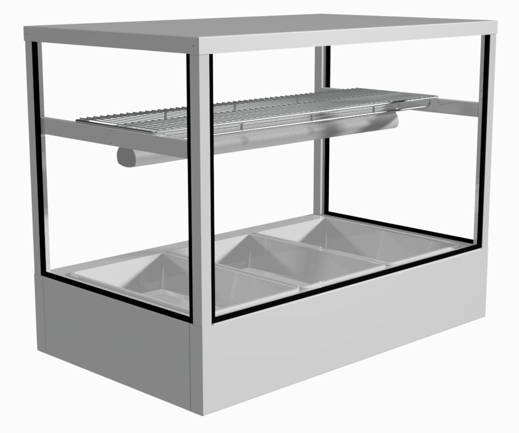 Festive DB7 | Devon Bain Marie 745 | 2 Pan | Countertop Cabinet | Bain Marie Cabinet | Food Display Cabinet |Commercial Food Display