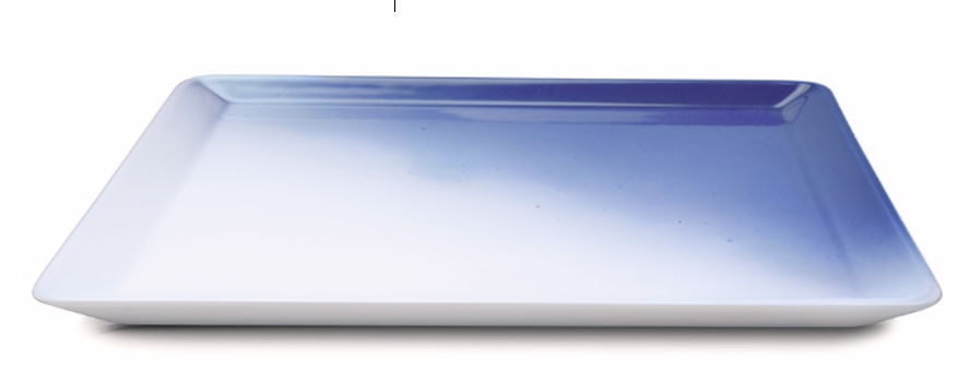 Figgjo FG-2117HHSKYBA | Buffet GN 1/1 | Rectangular Platter | White | W Skygge Spray in Blue | 53 x 32.5 x 1.8H CM