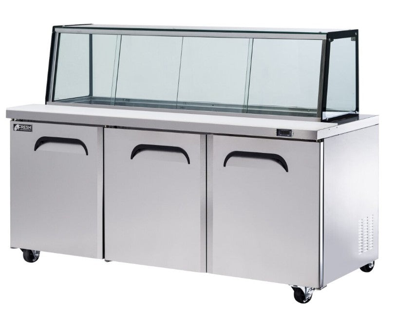 Fresh Refrigeration FSU-72GC | Glass Canopy Sandwich | Noodle Bar | Salad Prep Table