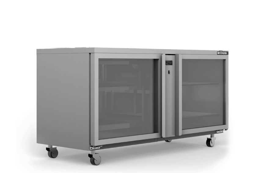 Williams Refrigeration GC2RGDSL I Glass Chiller Remote I 2 Door I Spring Loaded I Refrigerator I Commercial Refrigerator