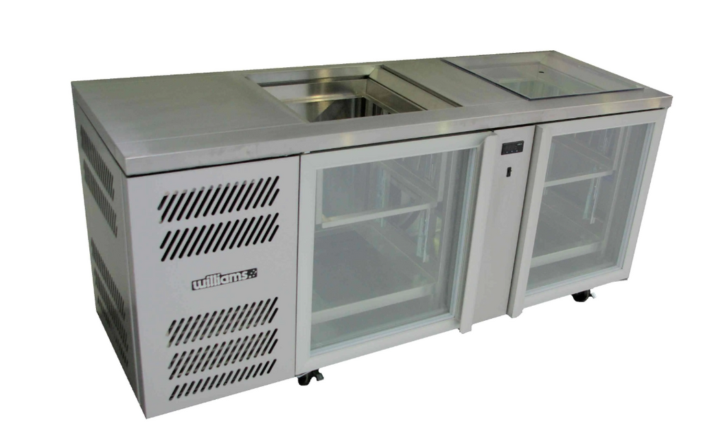Williams Refrigeration GC2UGDSL Glass Chiller | 2 Door | Glass Chiller Fridge | Spring Load | Self Contained I Refrigerator