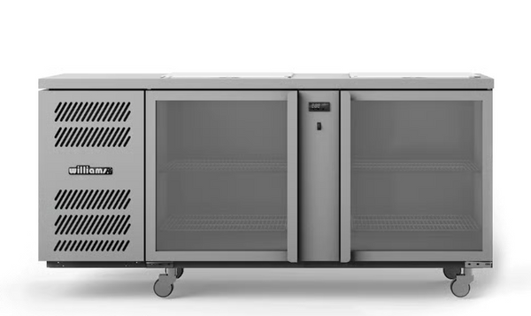 Williams Refrigeration GC2UGD I Glass Chiller Fridge I Counter Shelf I Shelf Load I 2 Door I Refrigerator I Commercial Refrigerator