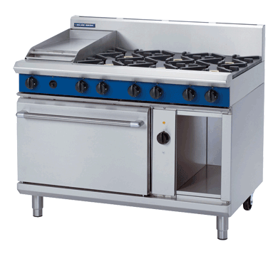 Gas Range Convection Oven, Blue Seal, GE58C, 6 Burner, Cooktop