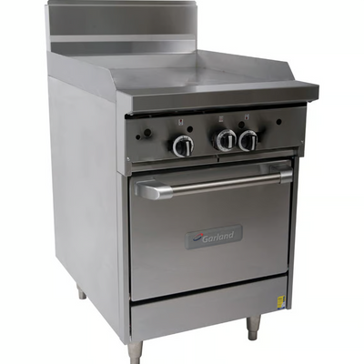 Garland GF24-G24L I Griddle Range I Restaurant Series I Gas Griddle I 600mm I Griddle I with Space Saver Oven I Commercial Flat Top Grill