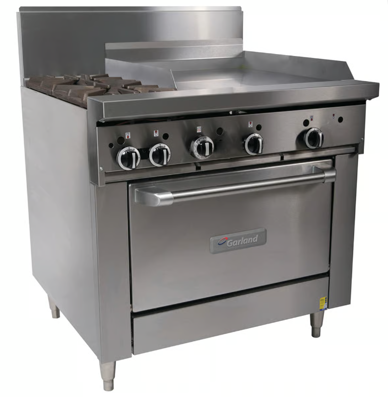 Griddle Range, Garland, GF36-2G24R, Heavy Duty, 2 Burner, 600mm, Commercial Range
